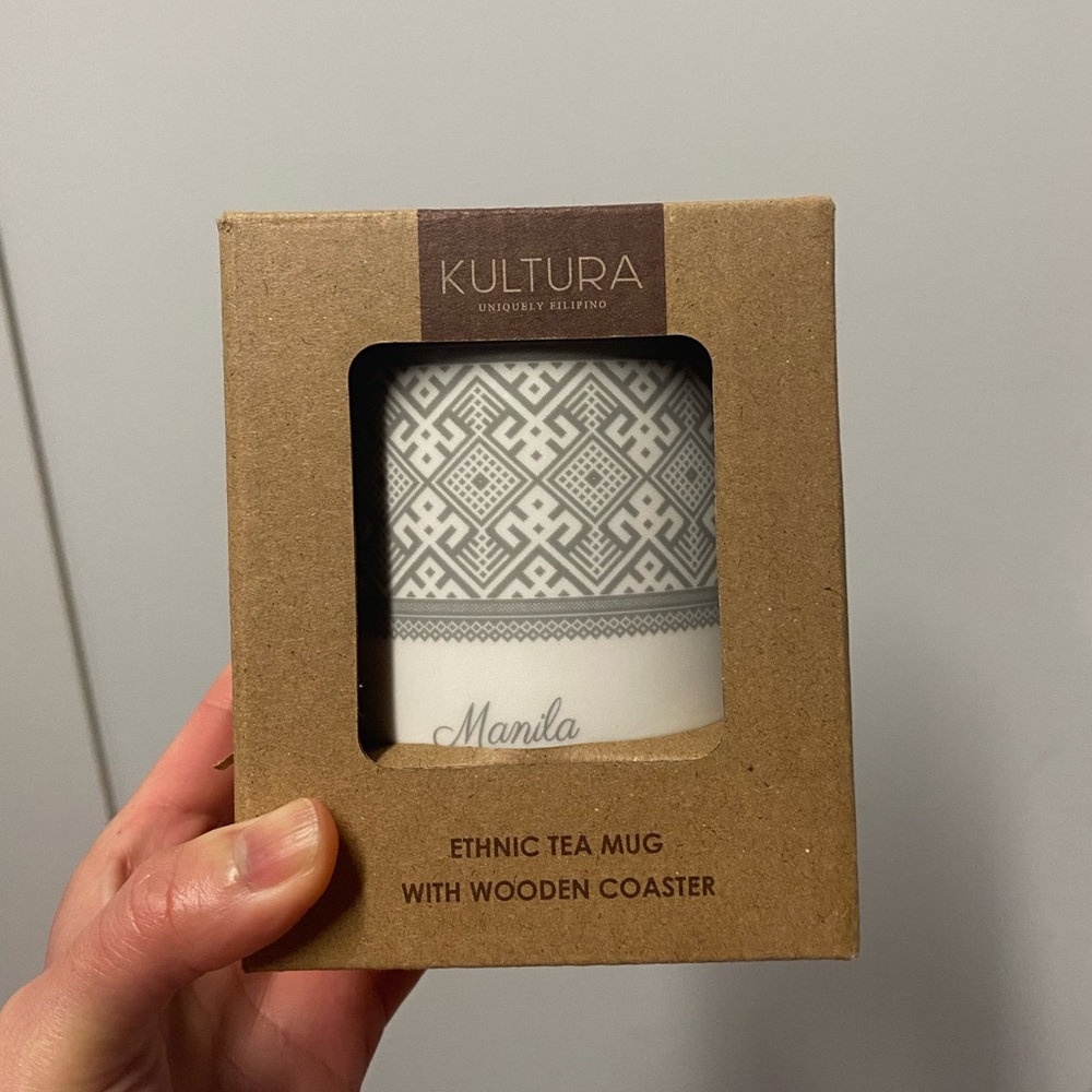 Kultura Filipino mug with coaster
